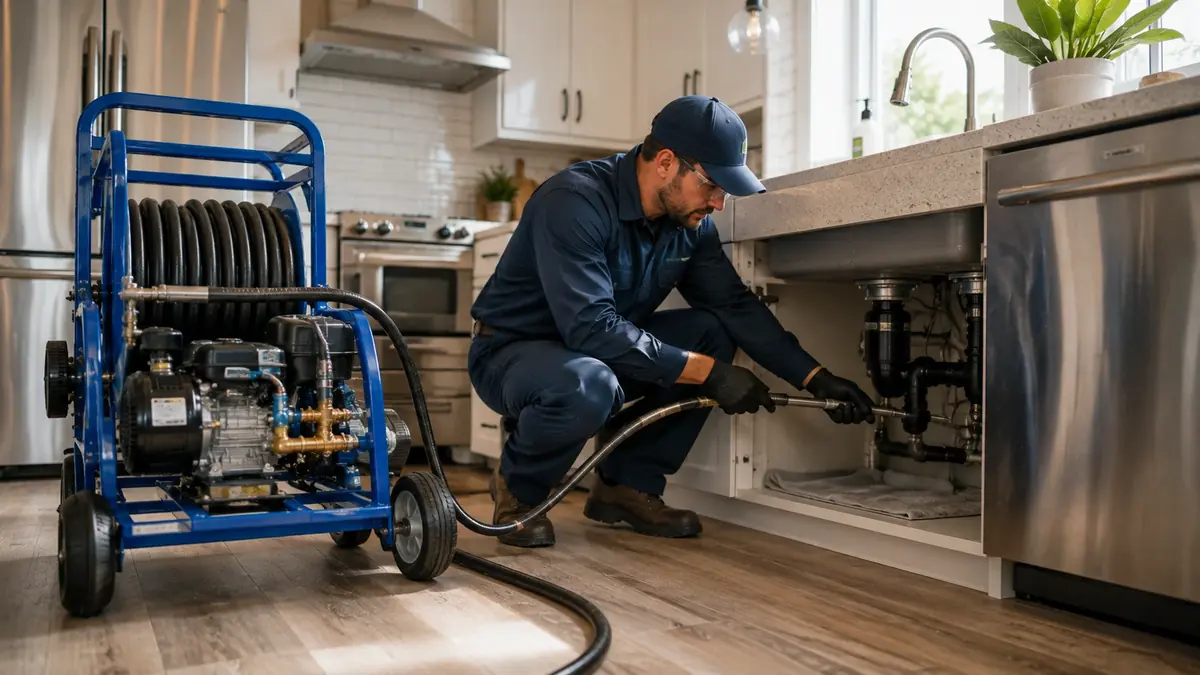 Kitchen Drain Hydro Jetting in Wrightwood