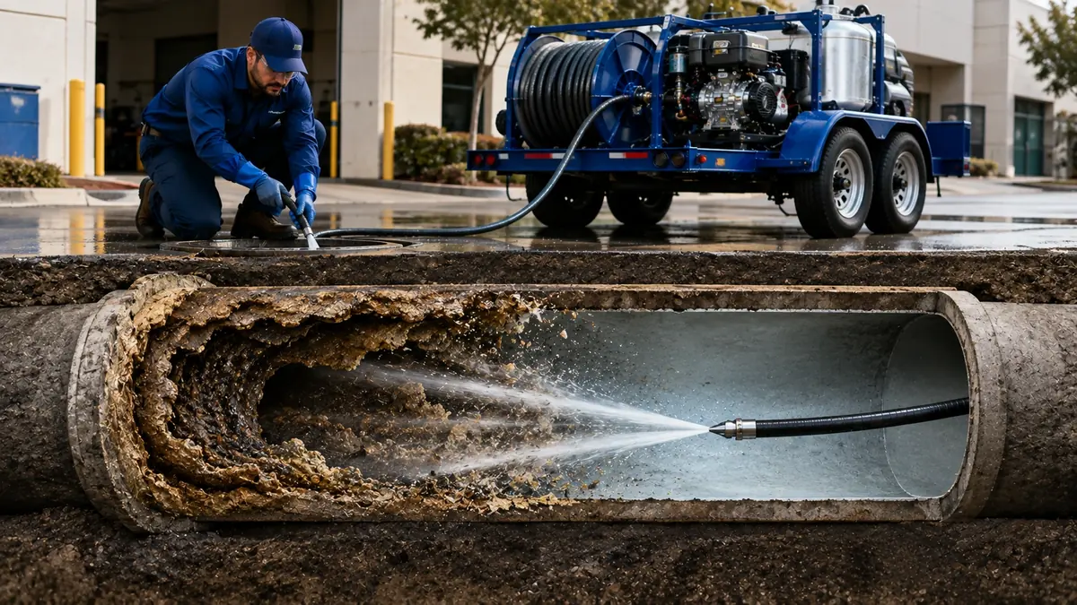 Sewer Pipe Descaling in Wrightwood