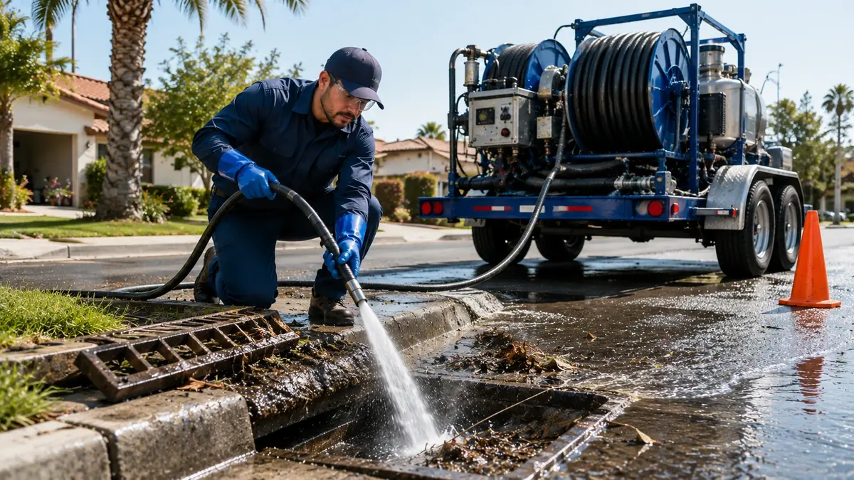 Storm Drain Hydro Jet Cleaning in Wrightwood